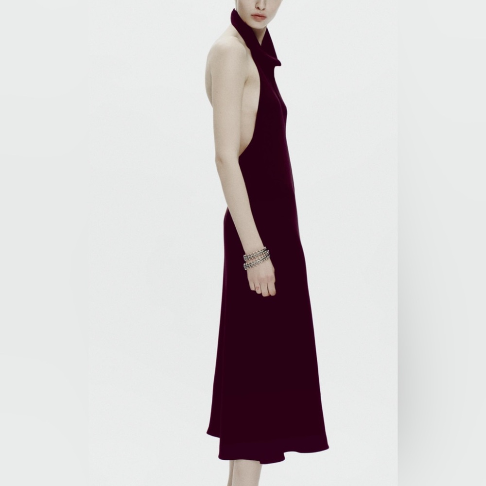 Nwt- FLOWING MIDI ZW COLLECTION HALTER DRESS -M